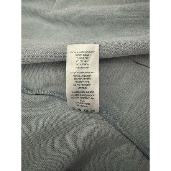 Sundry Zip Up Hoodie Velour Light Blue W/ Red Zipper Size 1 Small - Picture 10 of 13